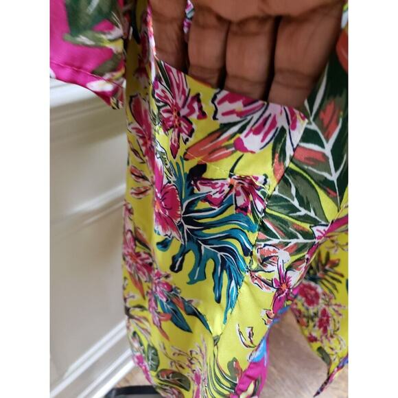 Women's Multicolor Floral Polyester Long Sleeve Casual Open Front Blazer Large - Picture 5 of 13